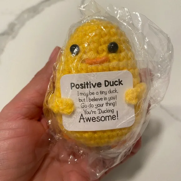 Yellow Crocheted Duck Plush - Picture 6 of 6